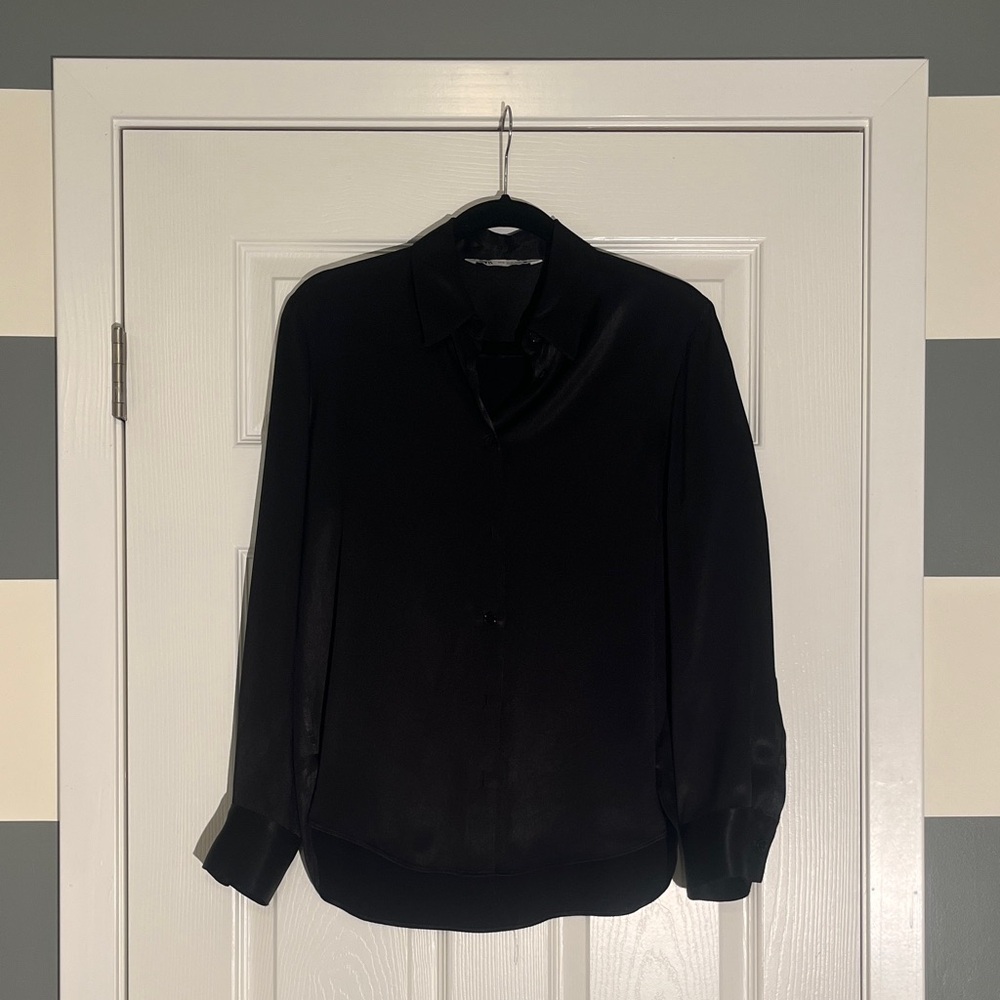 Zara Black Button-Up Shirt